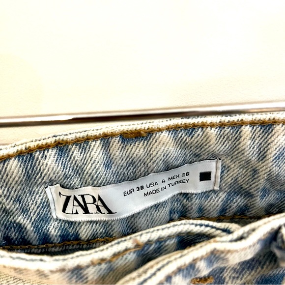 zara high waisted denim pants with flared leg - Picture 2 of 6